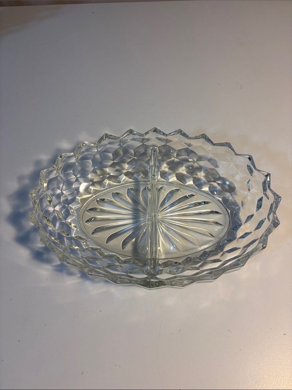 Clear Glass Divided Serving Dish - Elegant Home Bath Accessory